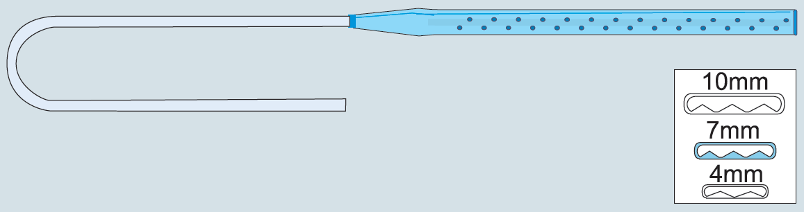 Плоский силіконовий дренаж 7 мм з голкою троакару, Biometrix